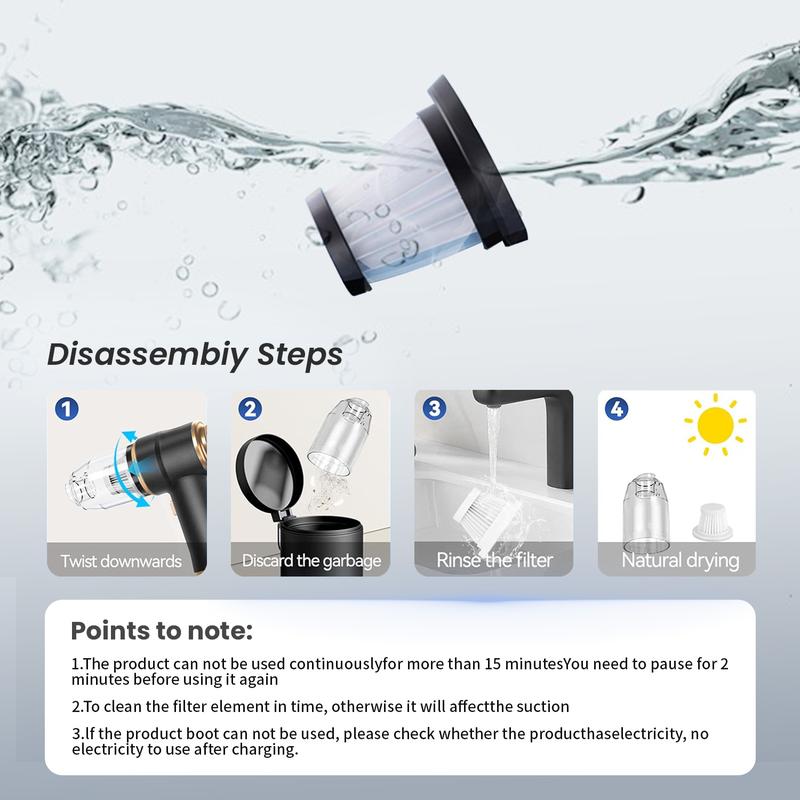 Powerful handheld cordless vacuum cleaner