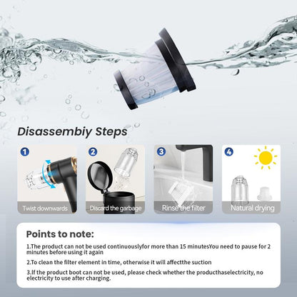 Powerful handheld cordless vacuum cleaner